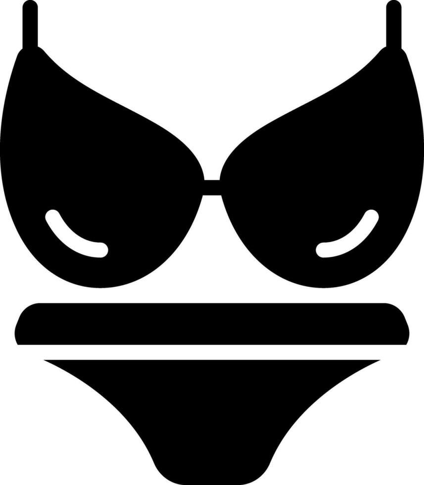 solid icon for lingerie vector