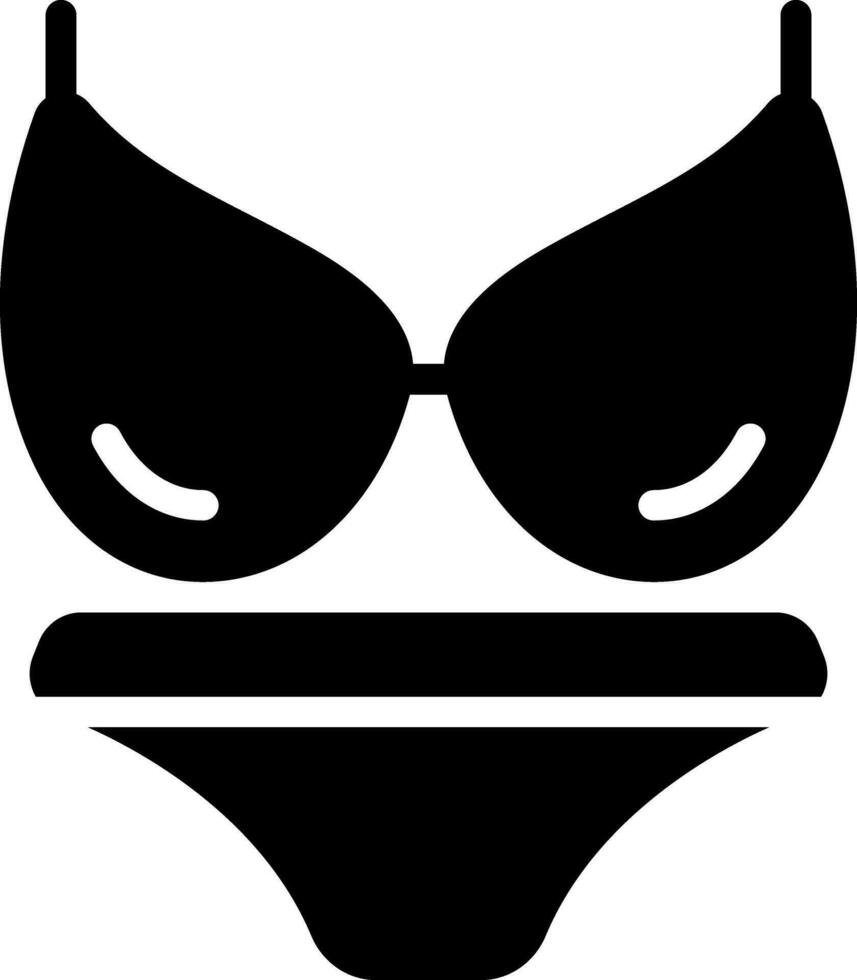 solid icon for lingerie vector