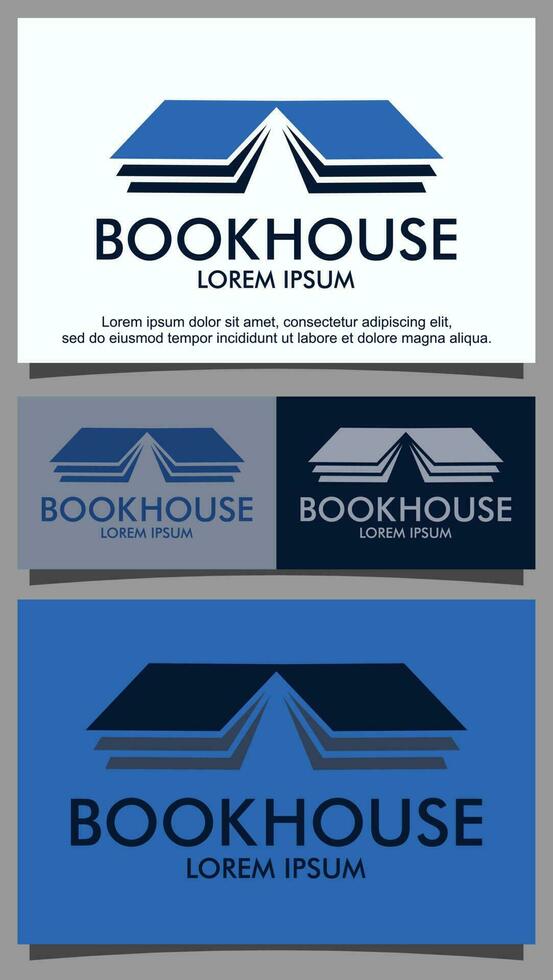 Home design book logo template vector