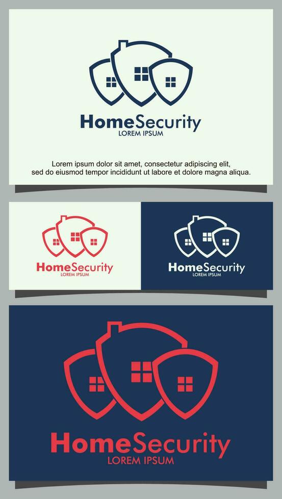 Home protection and security logo template vector