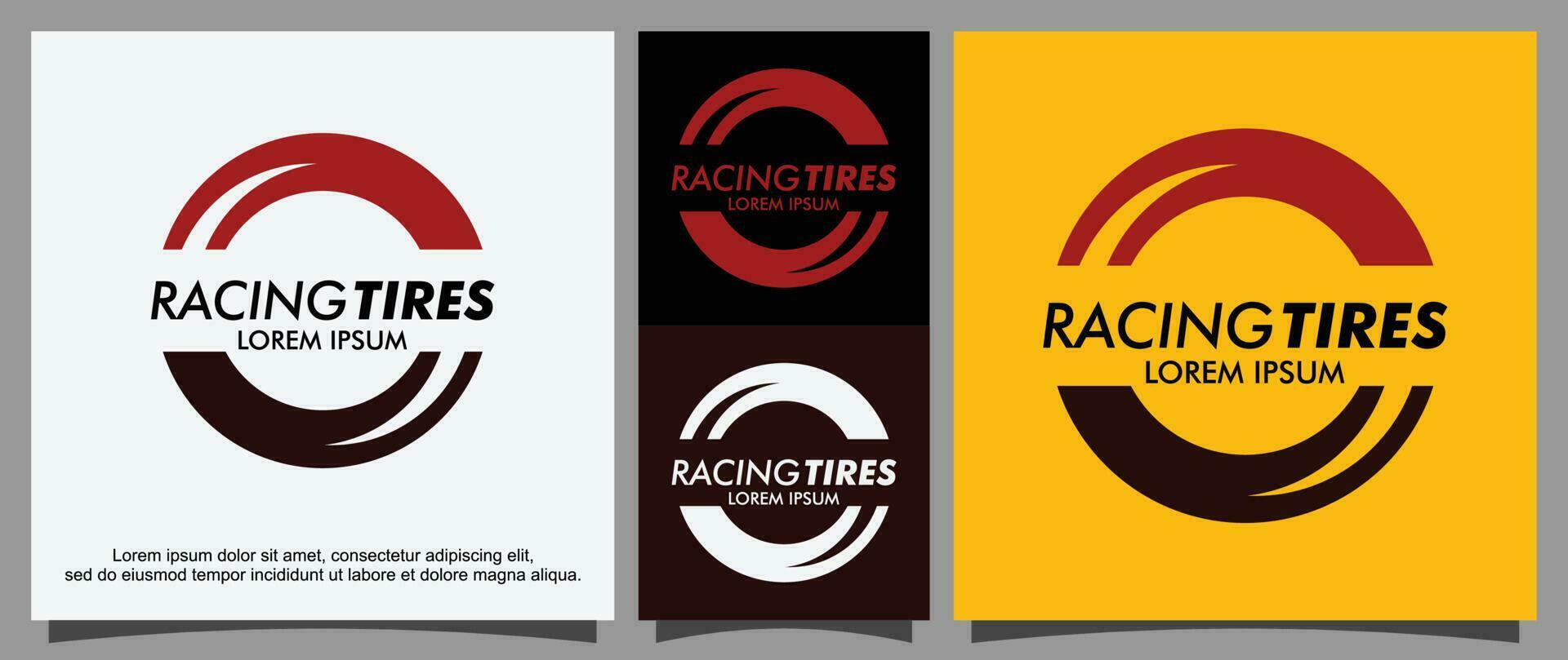 Motor vehicle tire logo template vector