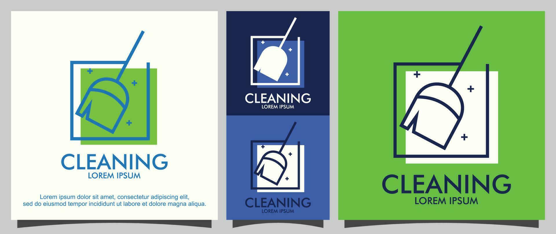 Tools used for cleaning  template logo vector