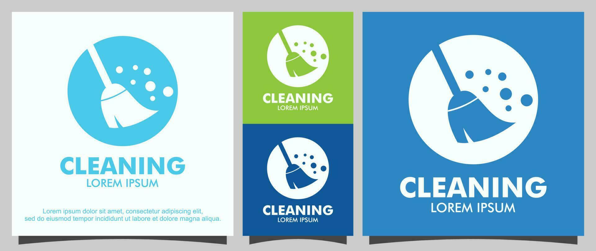 Tools used for cleaning  template logo vector