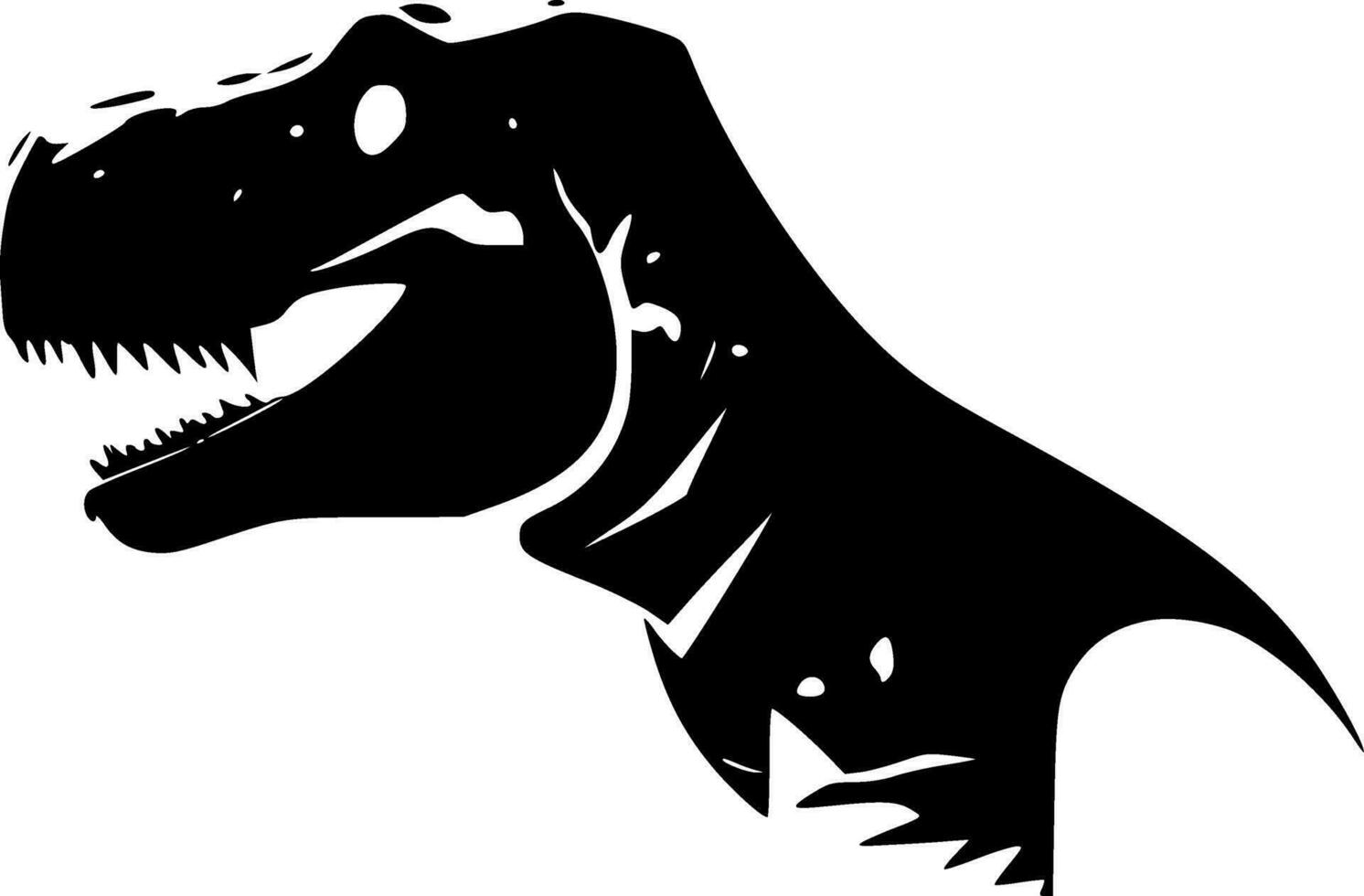 T-Rex, Black and White Vector illustration