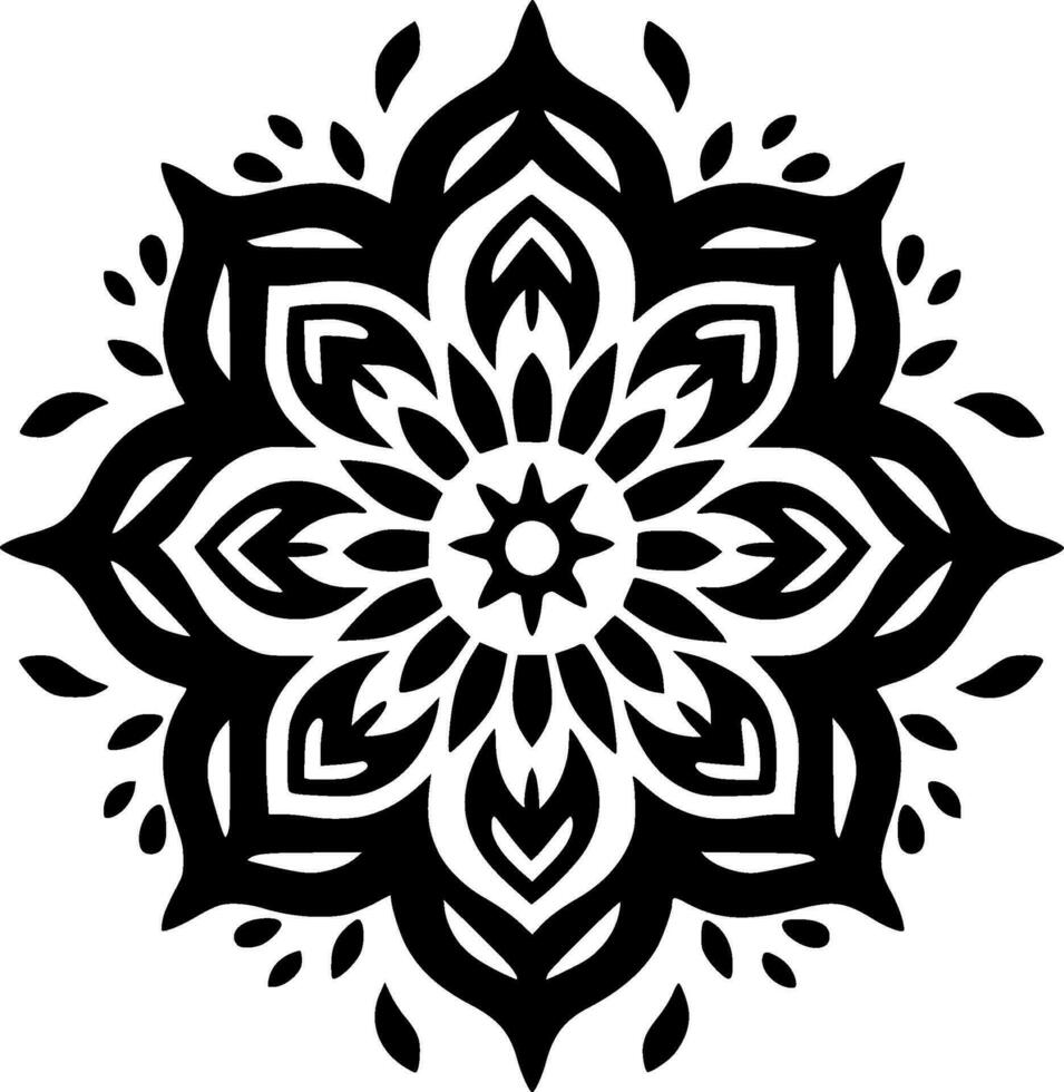 Mandala, Minimalist and Simple Silhouette - Vector illustration