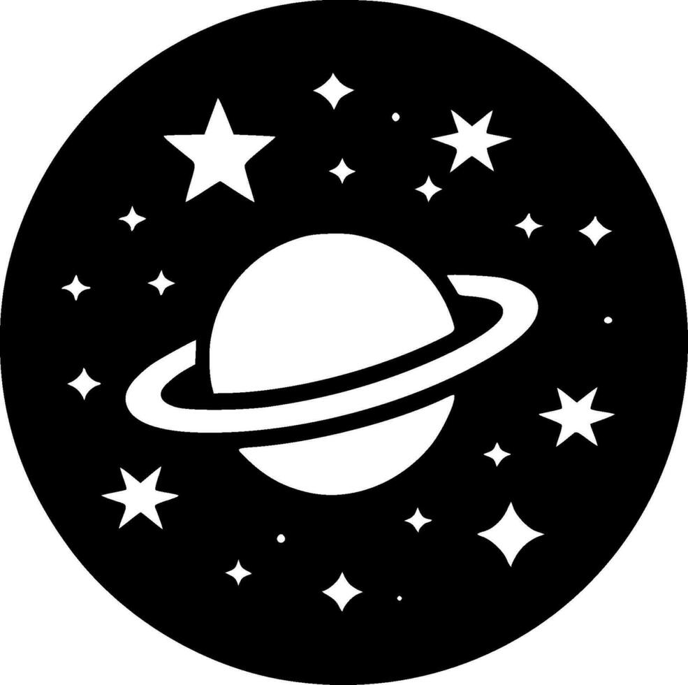 Galaxy, Black and White Vector illustration