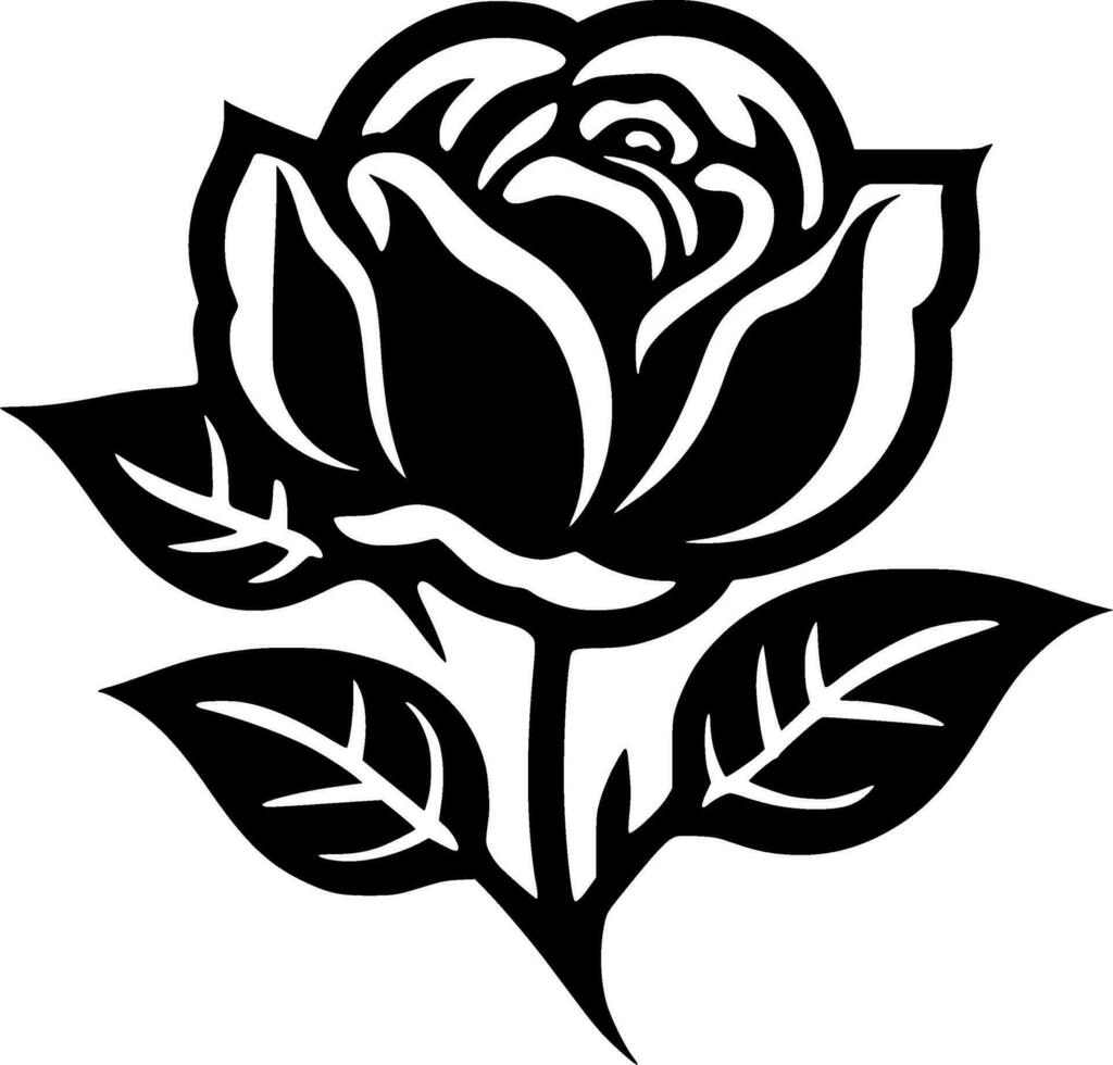 Flower, Minimalist and Simple Silhouette - Vector illustration