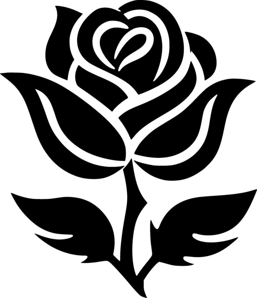 Flower, Minimalist and Simple Silhouette - Vector illustration