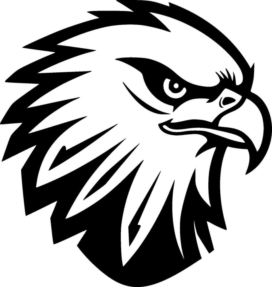 Eagle - Black and White Isolated Icon - Vector illustration