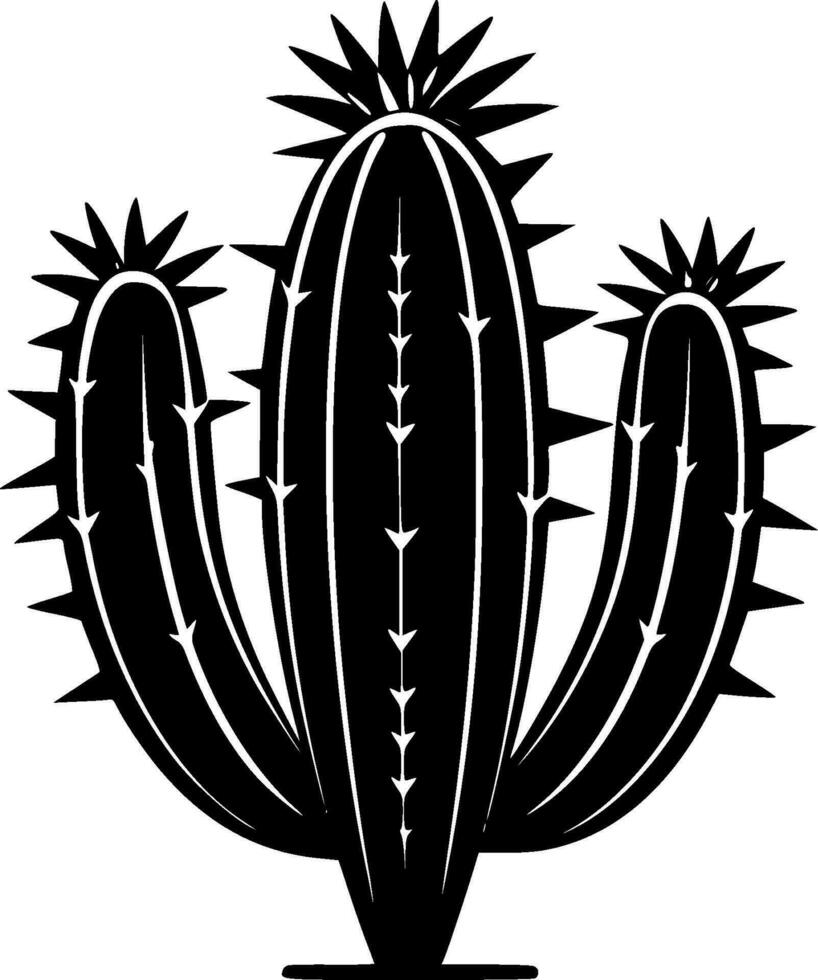 Cactus, Minimalist and Simple Silhouette - Vector illustration