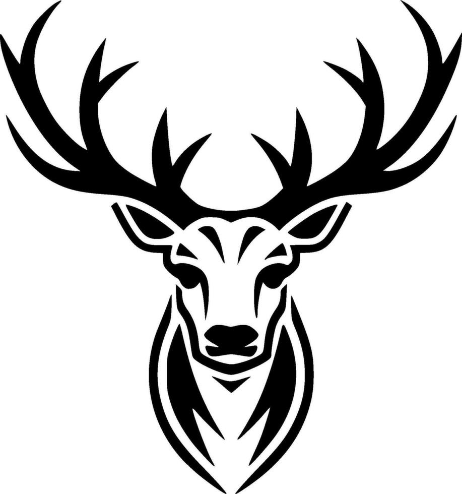 Dear, Black and White Vector illustration