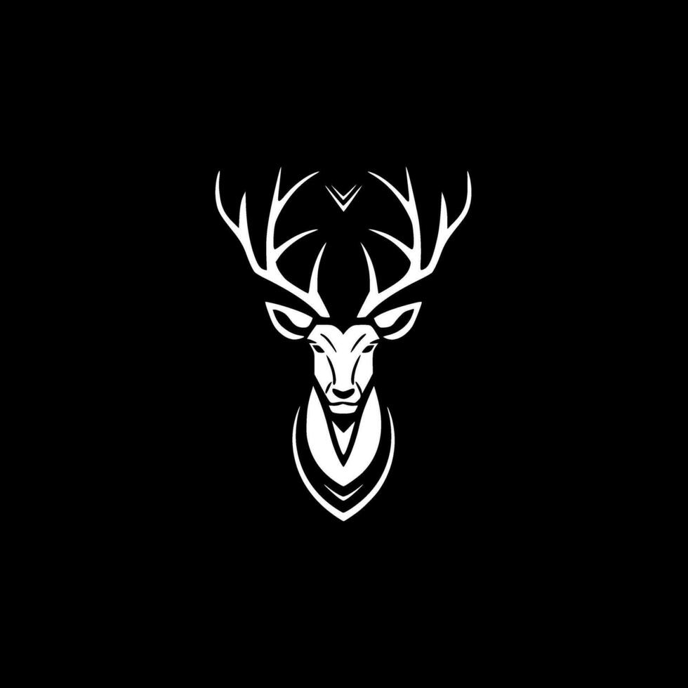 Dear, Black and White Vector illustration