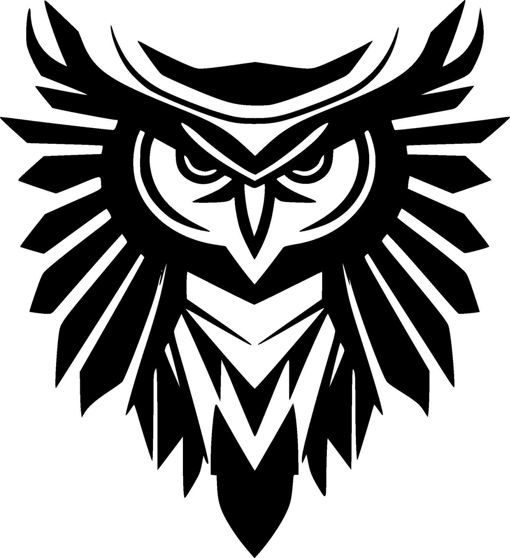 Owl, Black and White Vector illustration 29191574 Vector Art at Vecteezy