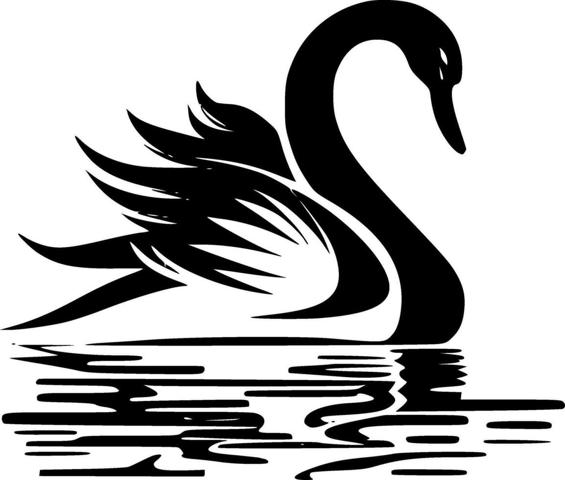 cisne - alto calidad vector logo - vector ilustración ideal para camiseta gráfico