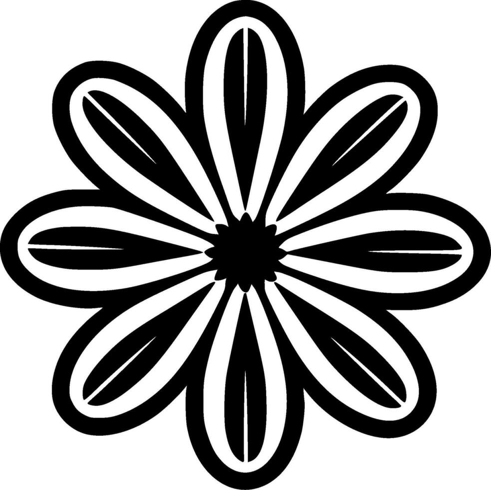 Flower, Minimalist and Simple Silhouette - Vector illustration