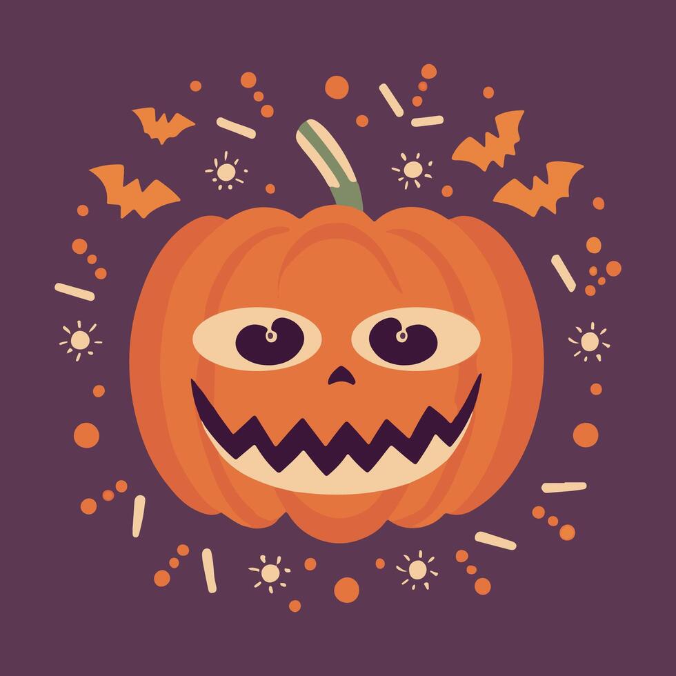 Happy halloween typography poster and element design vector