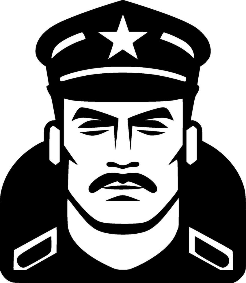 militar, minimalista y sencillo silueta - vector ilustración