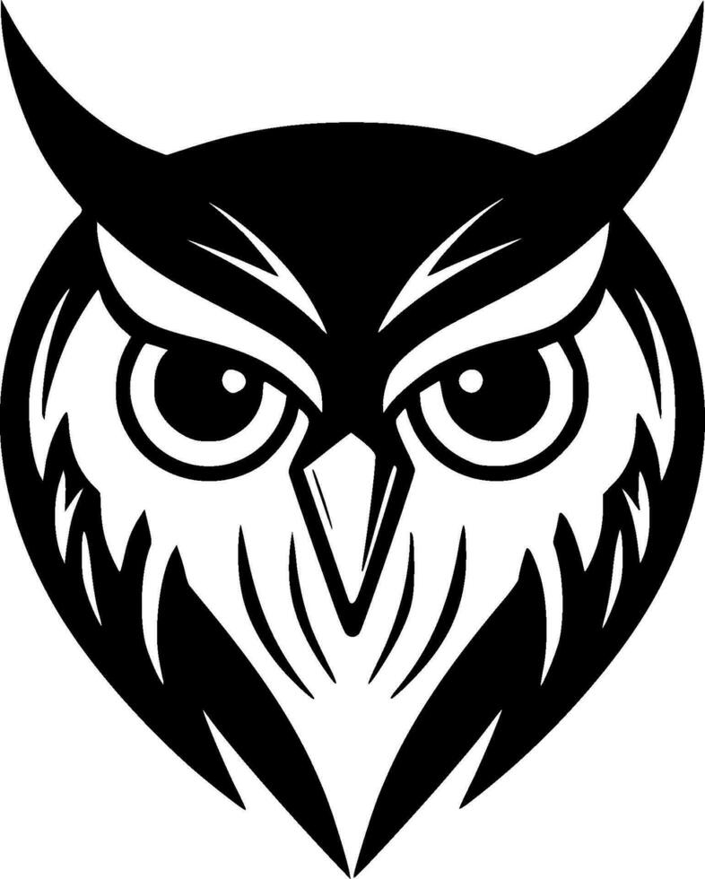 Owl, Minimalist and Simple Silhouette - Vector illustration