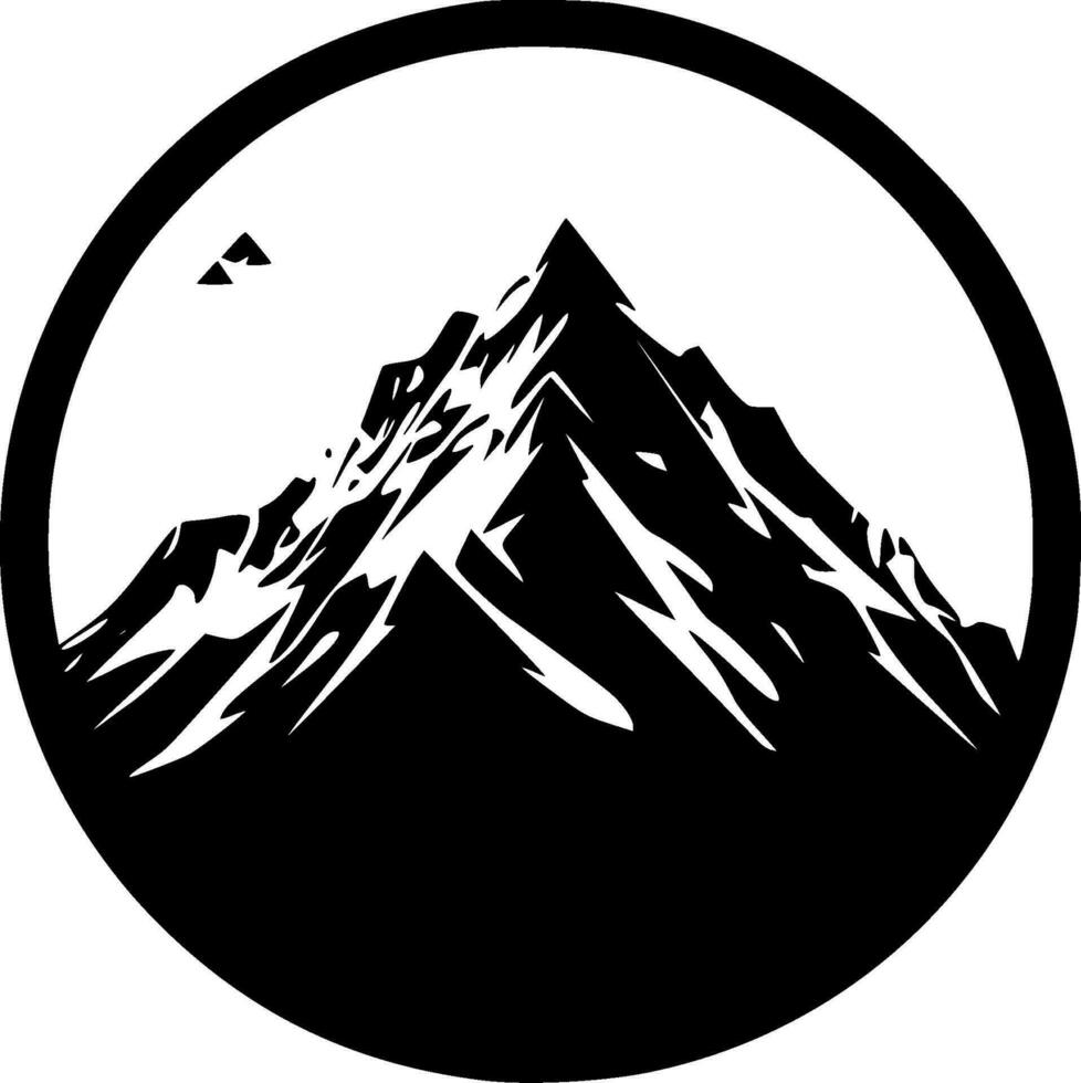 montaña, minimalista y sencillo silueta - vector ilustración