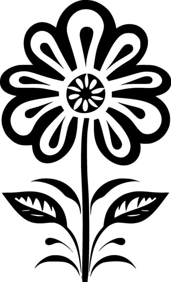 Flower - Minimalist and Flat Logo - Vector illustration