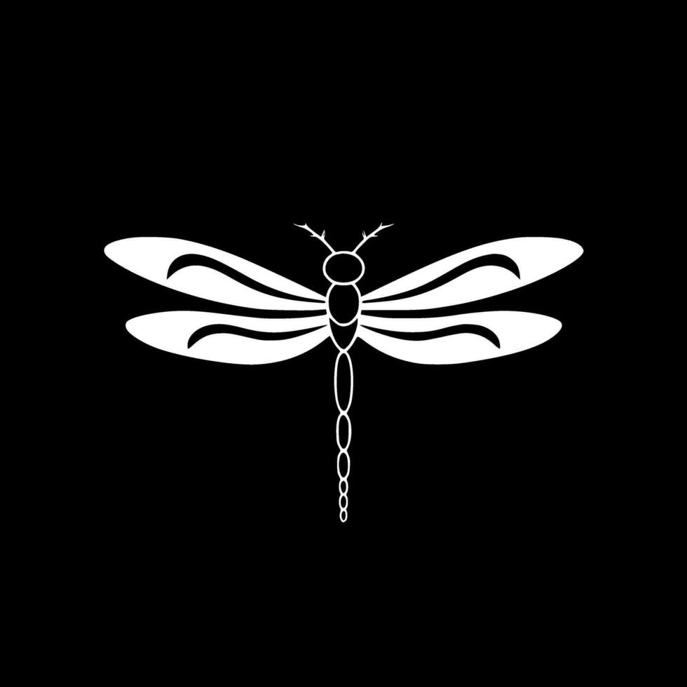 libélula - minimalista y plano logo - vector ilustración