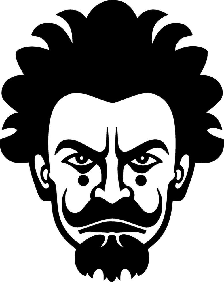 Clown, Minimalist and Simple Silhouette - Vector illustration