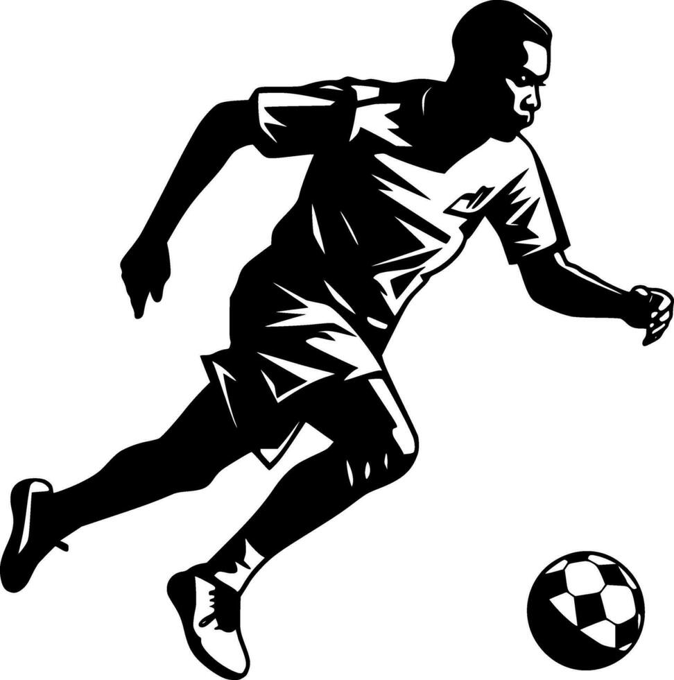 Football - Black and White Isolated Icon - Vector illustration