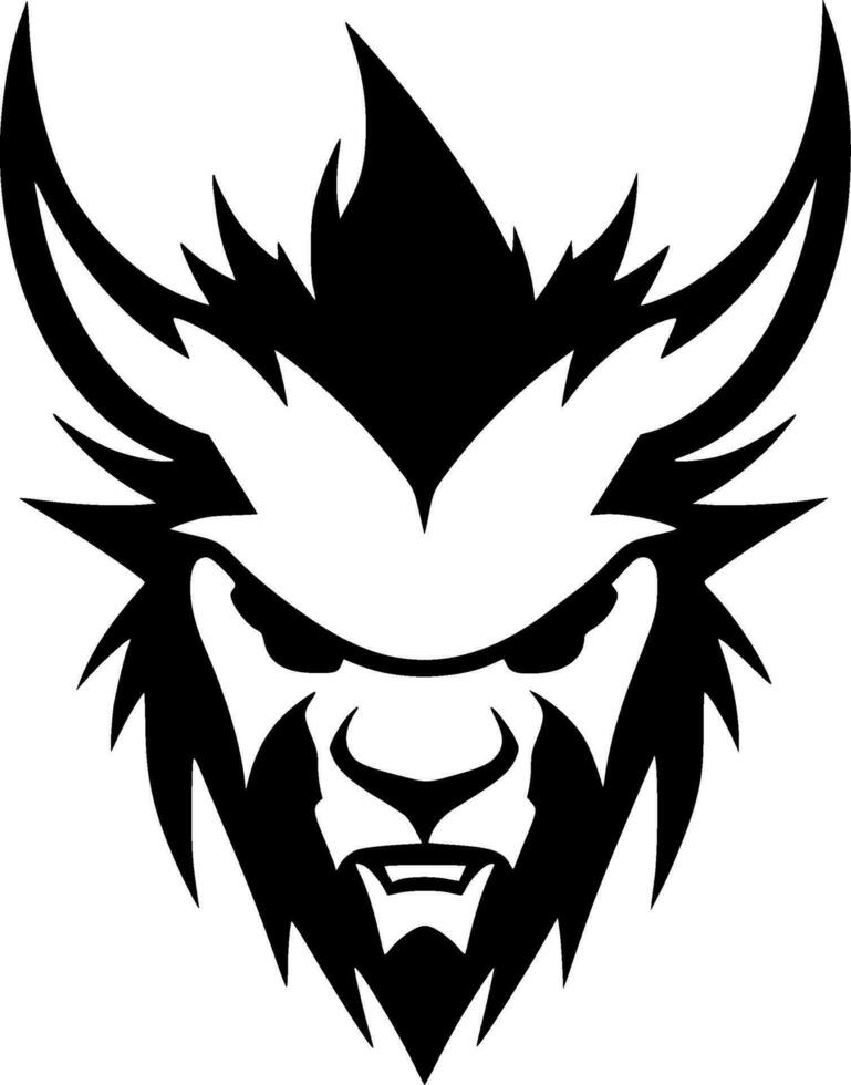 Monster - Black and White Isolated Icon - Vector illustration