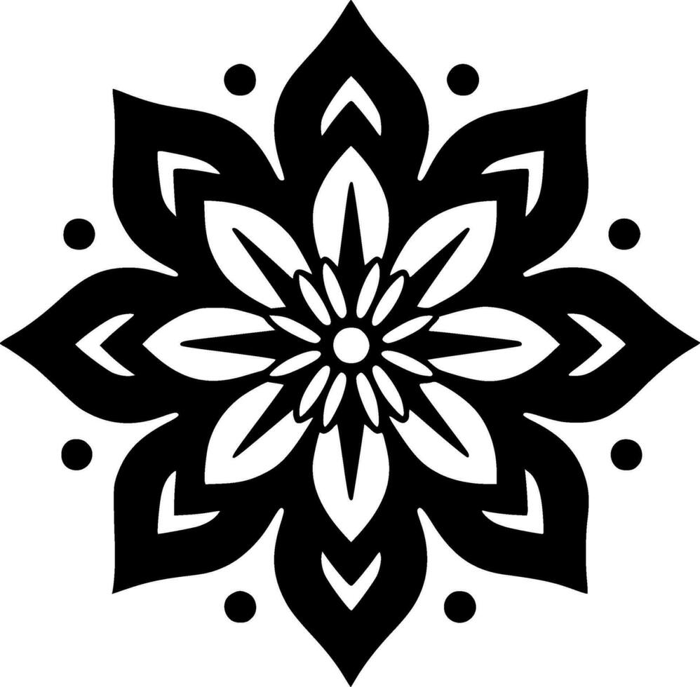 Mandala - Minimalist and Flat Logo - Vector illustration