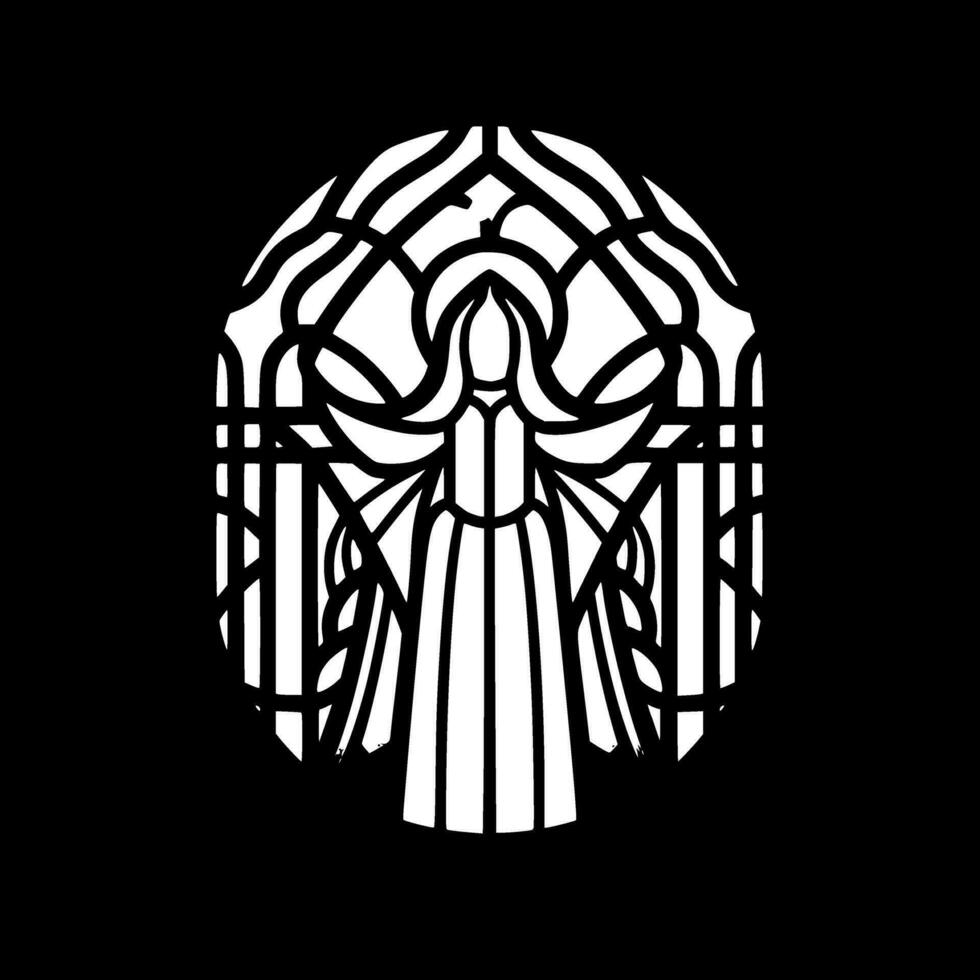 Stained Glass - Minimalist and Flat Logo - Vector illustration