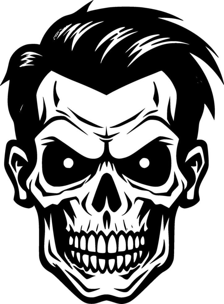 Skull, Minimalist and Simple Silhouette - Vector illustration