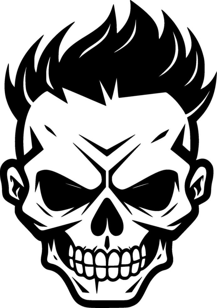 Skull - Minimalist and Flat Logo - Vector illustration