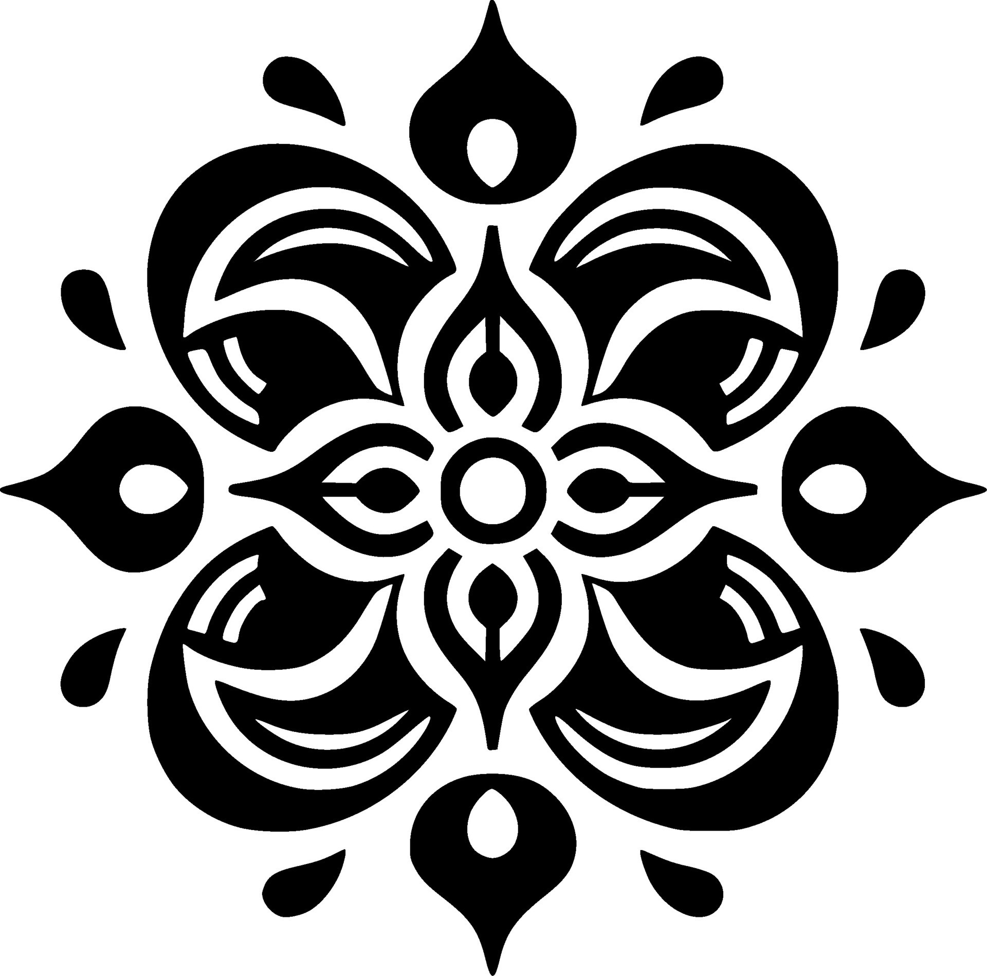 Mandala, Black and White Vector illustration 29191916 Vector Art at