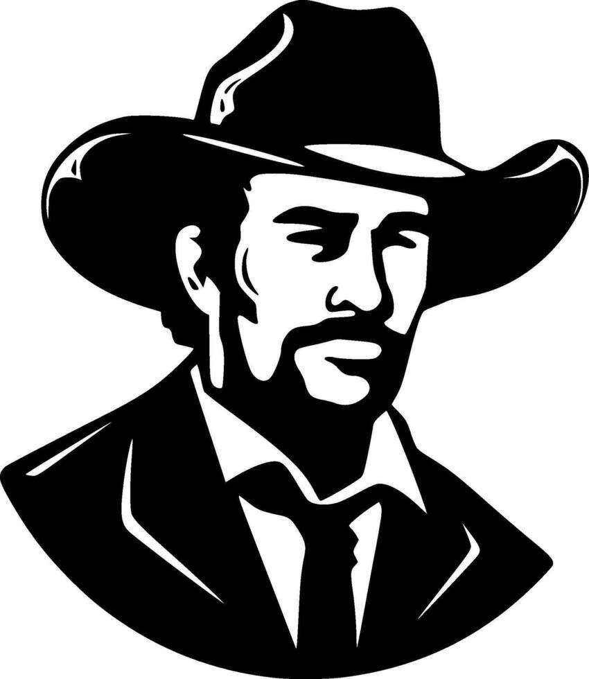 Western - Minimalist and Flat Logo - Vector illustration