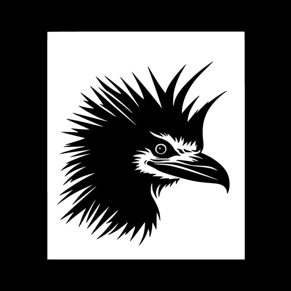 Vulture - Black and White Isolated Icon - Vector illustration