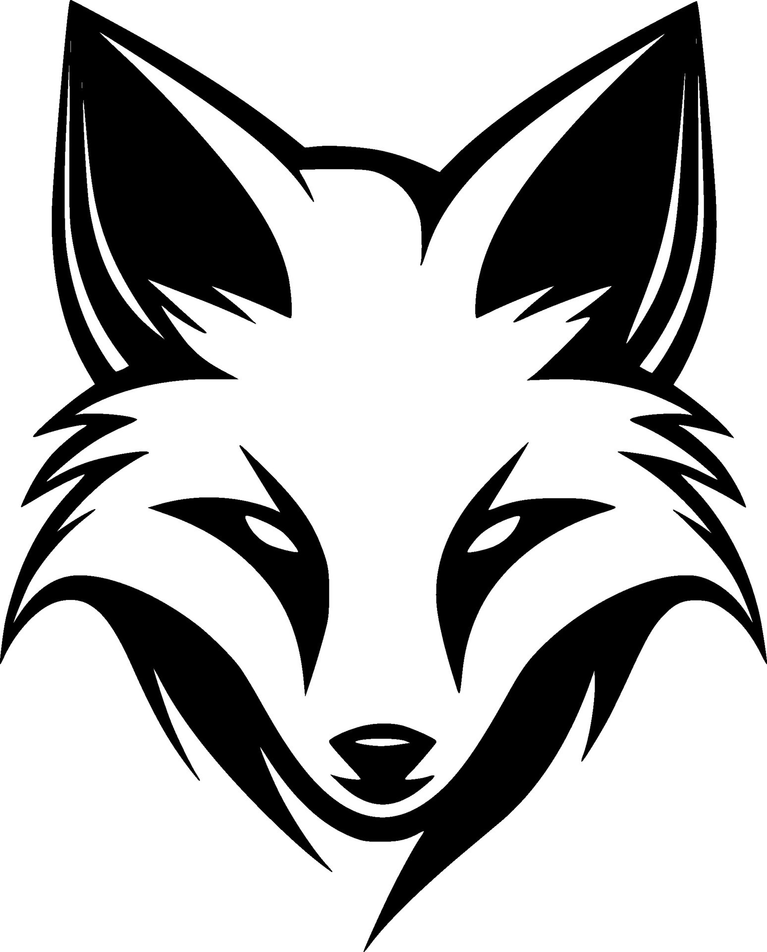 Fox, Black and White Vector illustration 29192014 Vector Art at Vecteezy