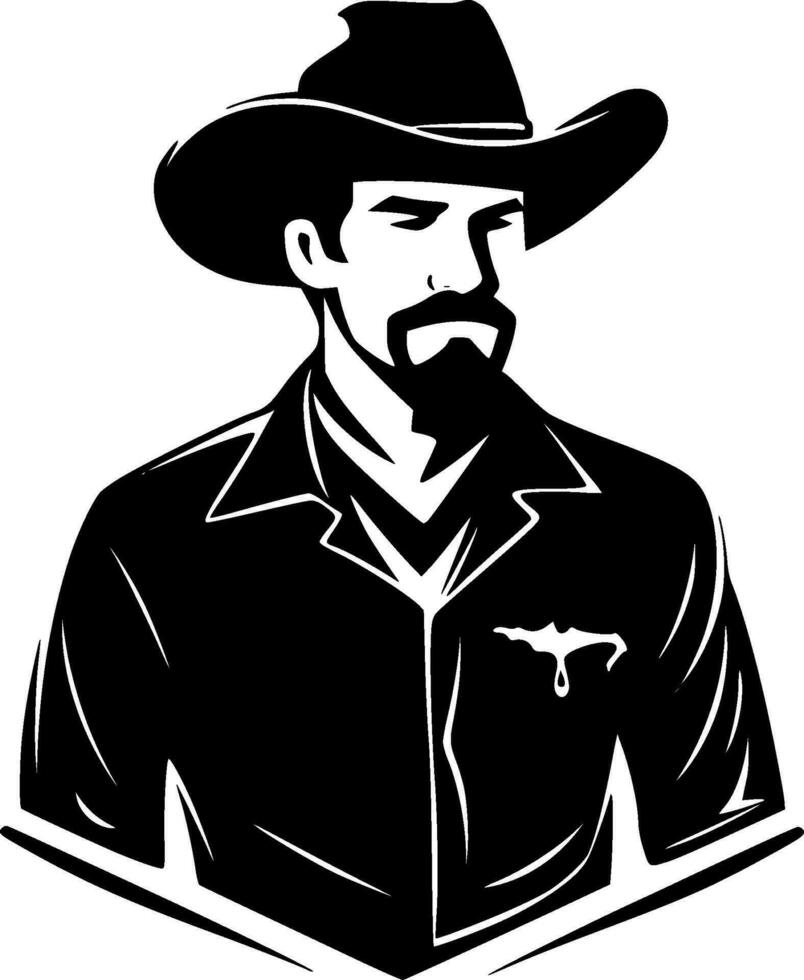 Western - Minimalist and Flat Logo - Vector illustration