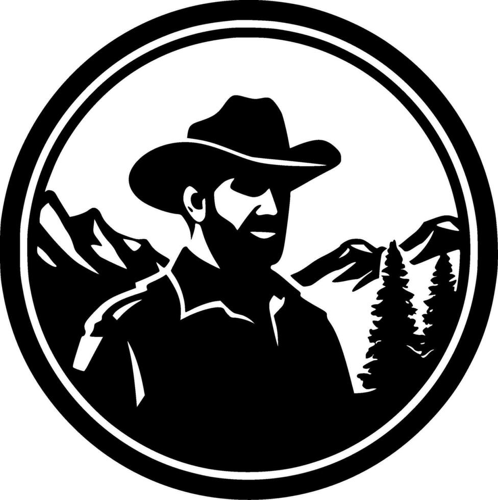 Western, Minimalist and Simple Silhouette - Vector illustration