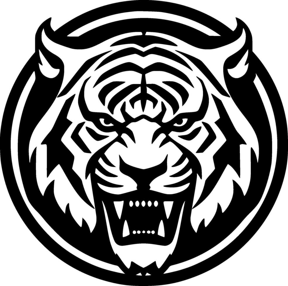 Tiger, Minimalist and Simple Silhouette - Vector illustration