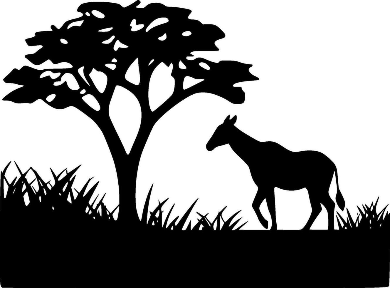 Africa - Minimalist and Flat Logo - Vector illustration