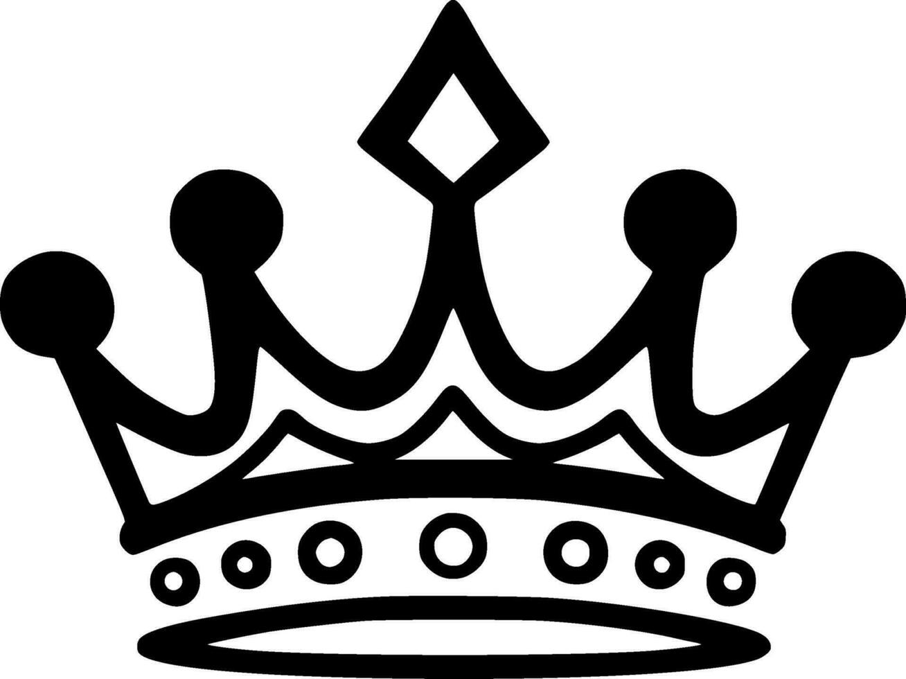 Crown, Minimalist and Simple Silhouette - Vector illustration
