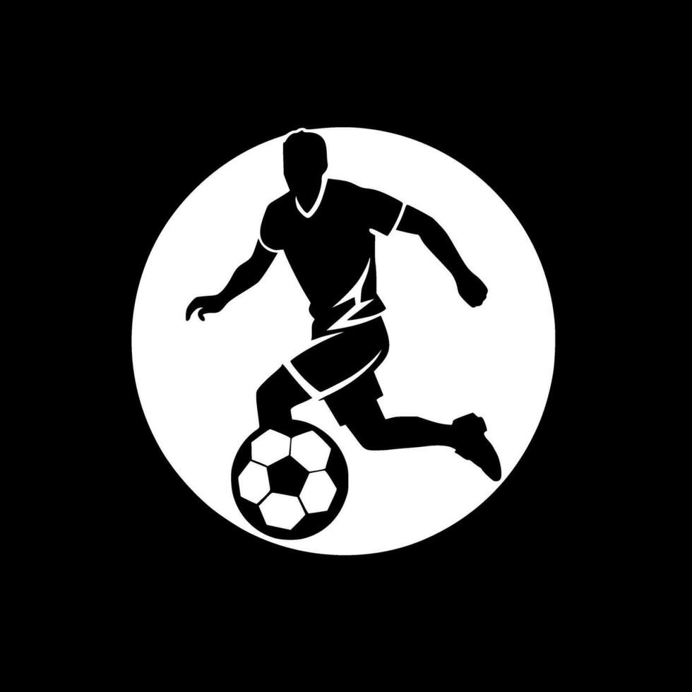 Football, Black and White Vector illustration