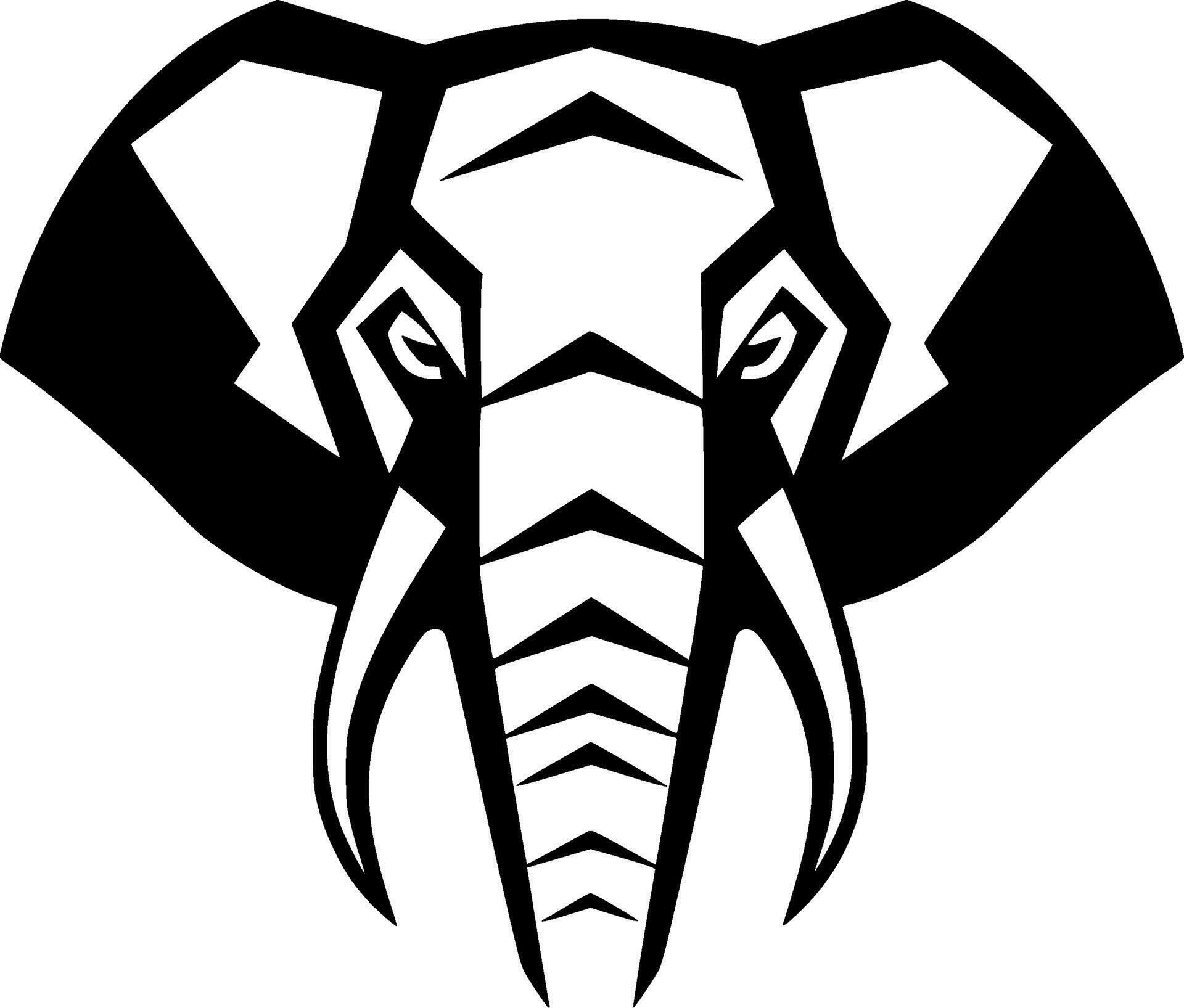 Elephant, Black and White Vector illustration 29192048 Vector Art at