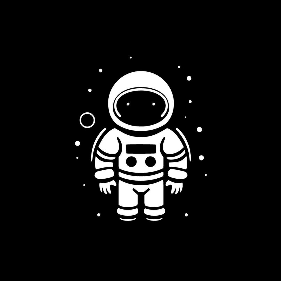 Astronaut, Minimalist and Simple Silhouette - Vector illustration