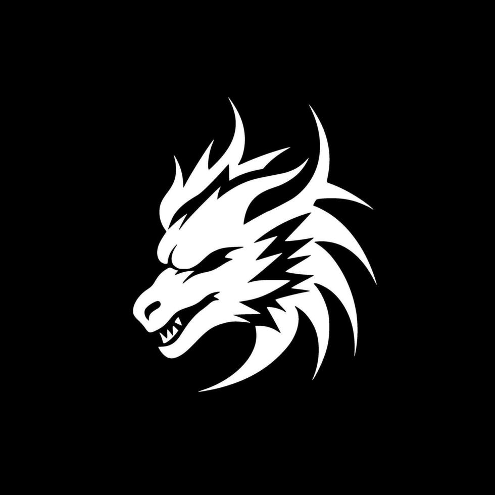 Dragon - Minimalist and Flat Logo - Vector illustration