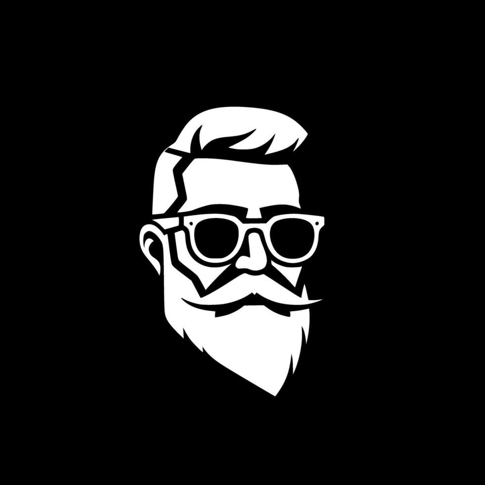 Papa, Black and White Vector illustration