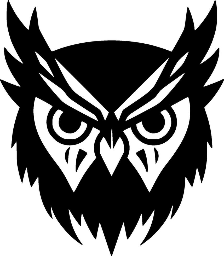 Owl, Minimalist and Simple Silhouette - Vector illustration
