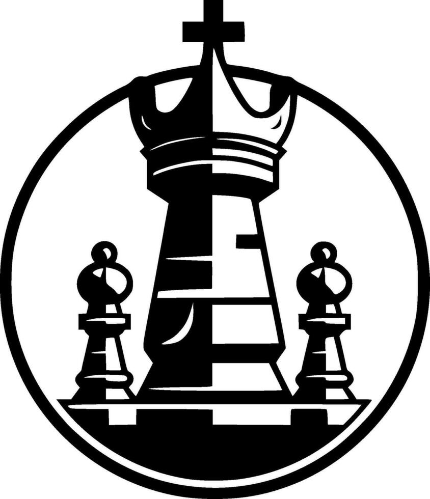 Chess, Minimalist and Simple Silhouette - Vector illustration