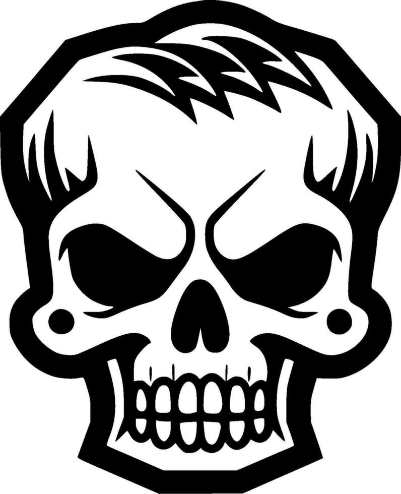 Skull, Minimalist and Simple Silhouette - Vector illustration