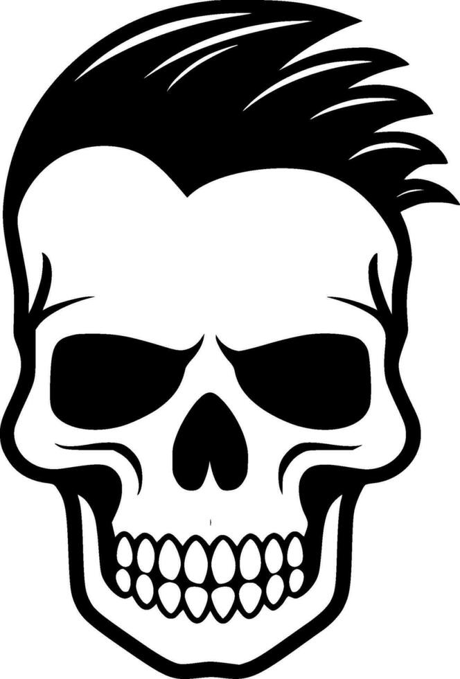 Skull, Minimalist and Simple Silhouette - Vector illustration